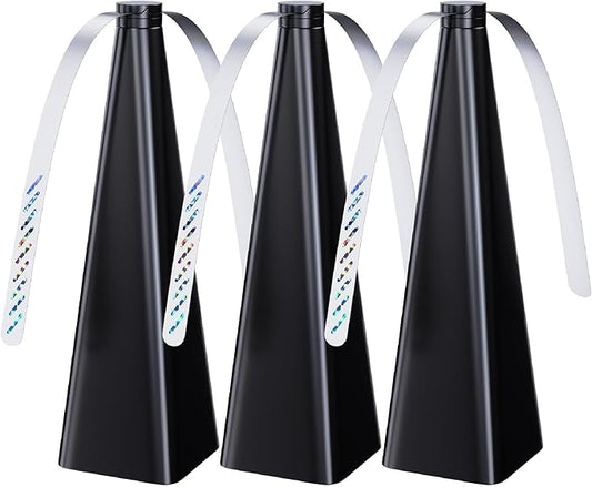 Glovv Fly Fans for Tables, Food Fans to Keep Flies Away Indoor Outdoor, Bug Deterrent Spinners Portable Battery Powered Flies Table Top Fan for Dinner Home, Camping, Picnic (Black 3 Pack)