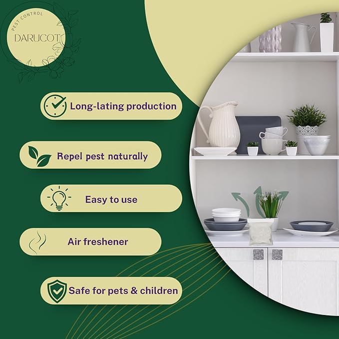 Pest Control Pounches, Mice Repellent, High-Strength Mouse Repellent, Rat Repellent, RV Mouse Deterrent Repels Rodents,Spiders,Roaches,Ants,Moths & Other Pests, Insect Repellent Indoor,