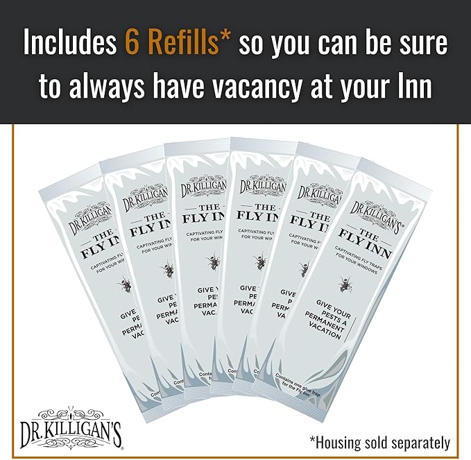 Dr. Killigan's The Fly Inn Replacements - Replacement Traps for The Fly Inn (6 Insert Refills)