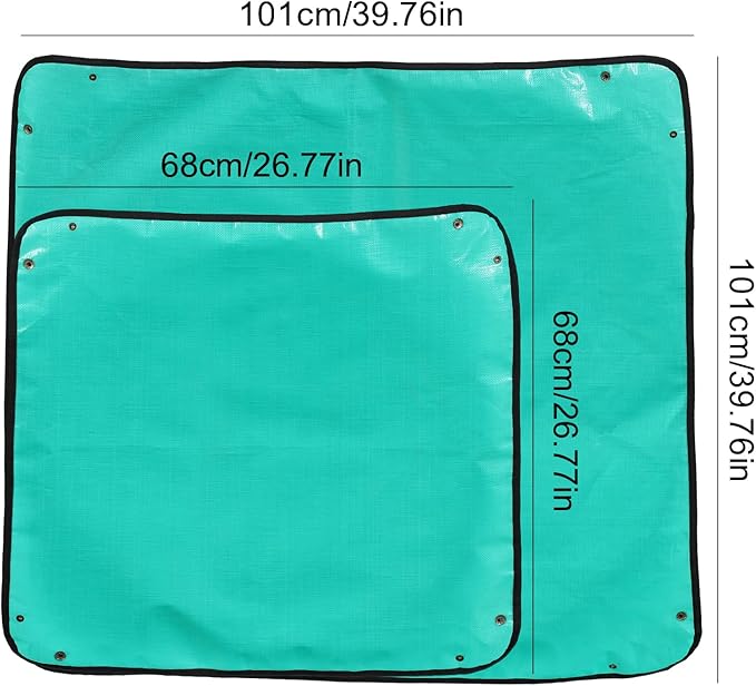 PE Houseplants Repotting Mat, Waterproof Indoor Plant Potting Tray, Foldable Bonsai Repotting Pad, Garden Soil Mess Workspace Tarp for Succulent, Cactus, Aloe Vers, Pothos, 26.8 x 26.8