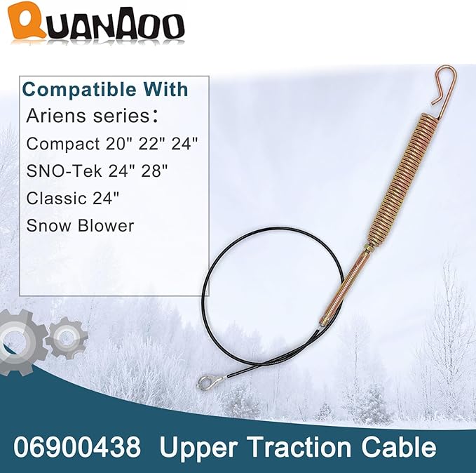 Traction Cable 06900438 for Ariens Compact 20 24 SNO-Tek 24 28 120V ST24 Snow Blower Replaces 24916003 Auger and Upper Traction Cable