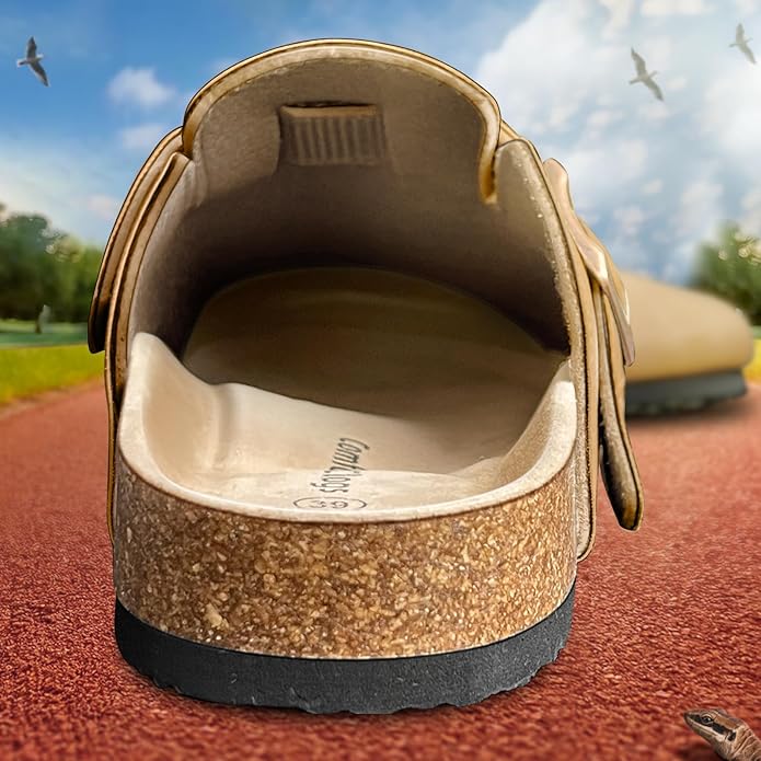 BULLIANT Comfort Clogs Slippers Sandals Nurse Work Shoes Unisex for Men Women with Cushioned Cork-Footbed