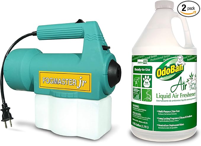 OdoBan Fogmaster Jr. Electric Handheld Fogger and Liquid Air Freshener, 1 Gallon, Spring Fresh Scent