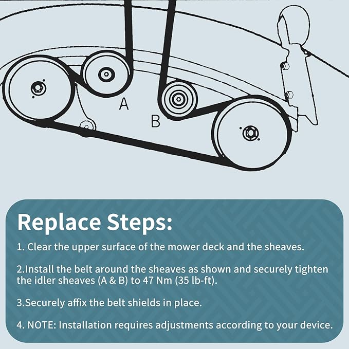 5/8 x 163'' Mower Belt for Husqvarna 522795901 539104335 Dixon 522795901 Exmark 126-2538 Grasshopper 382099 Ferris 5100003 5103395 5103675 5103872 Mower Drive Belt Kevlar Lawn Mower Belt (522795901)
