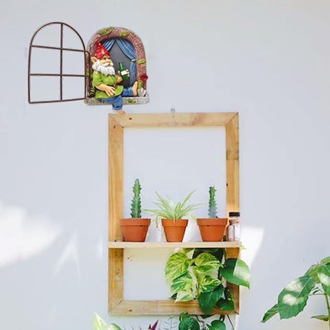 Gnome Tree Hugger, Funny Garden Gnome Resin Statue, Outdoor Ornaments Decor, Whimsical Tree Sculpture Peeker, Patio Yard Lawn Porch Decoration, Gardening Gifts