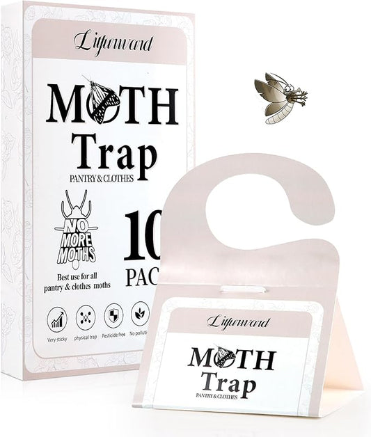 Pantry Moth Traps - Extra Strength Hanging Clothes Clothing Moth Traps with Pheromone for House Pantry Indoor Closets - 20 Pack
