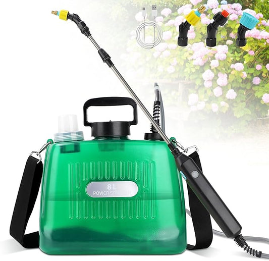 Battery Powered Sprayer, 2 Gallon Electric Sprayers in Lawn and Garden Sprayer Pump Sprayer Outdoor Battery Operated Sprayer for Lawn & Garden