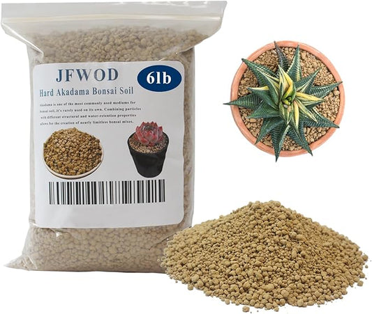 6lb Hard Akadama Bonsai Soil 3-6mm Small Grain for Cactus, Succulents, Bonsai Plants Soil Amendment, Prevent Over Water, Provides Optimal Water Retention, Fast Drainage