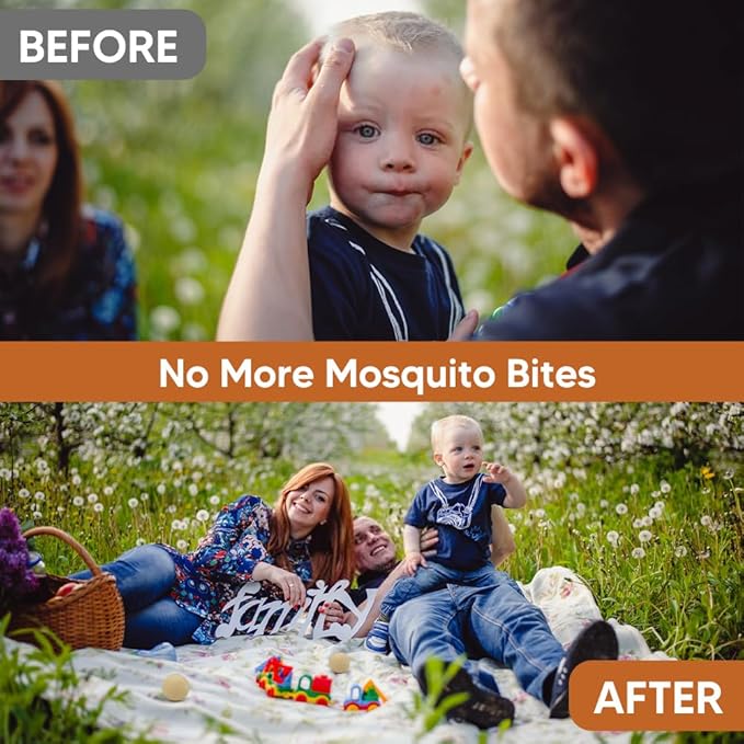 Mosquito Repellent Outdoor Patio, Mosquito Repellents Indoors, Natural Mosquito Repellent Balls, Mosquitoes Repellant for Yard/Camping, Mosquito Deterrent,120 ft² and 60-90 Days-8P