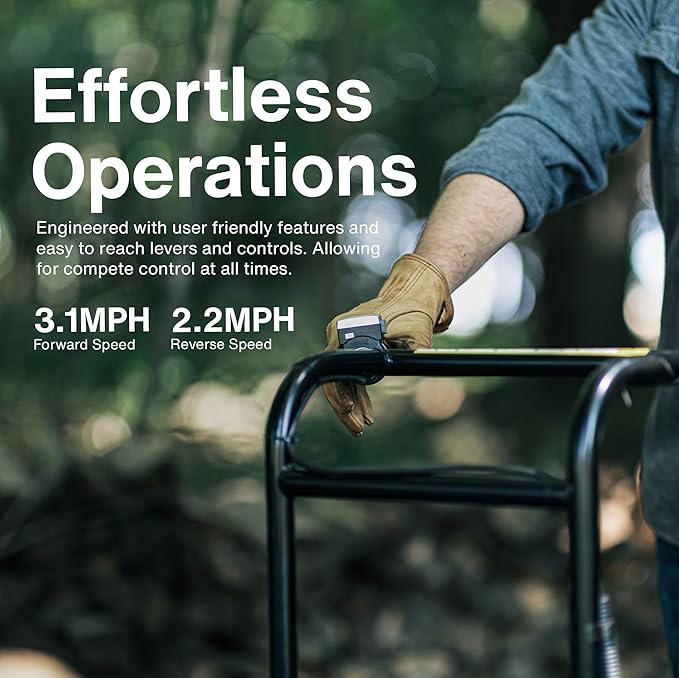 Landworks AGM Electric Utility Cart - 500W Lead-Acid Battery-Powered Power Wagon, 500 lbs Load Capacity & 1000 lbs Towing, Heavy-Duty Motorized for Garage, Warehouse, and Outdoor Use