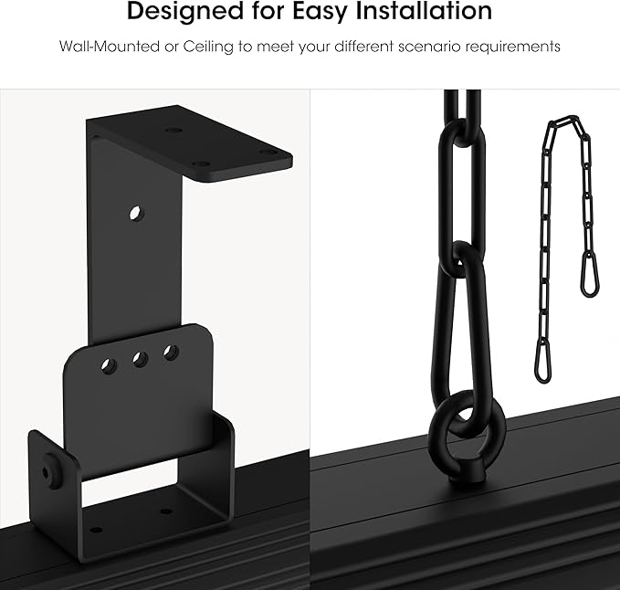 Ceiling Electric Outdoor Heater Wall-Mounted Hanging Patio 1500W Infrared 9 Heat Levels, 24H Timers, 1s Heating Carbon Fiber Tube Wall Heater for Gazebo, Balcony