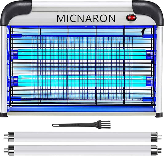 Fly Trap Indoor Bug Zapper, 2800V Powerful Flying Insect Mosquito Killer w/ 20W Blue Light Attract, Plug-in Pest Control Machine for Moth, Fruit Fly, Fungus Gnat, Garage Bug Catcher