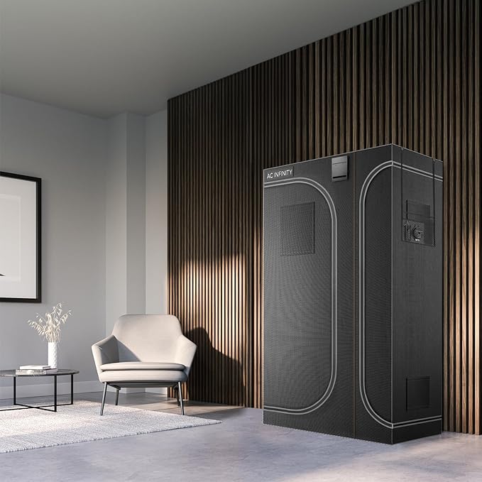 AC Infinity CLOUDLAB 864D 2-in-1 Advance Grow Tent, 60"x48"x80" Thickest 1 in. Poles, Highest Density 2000D Diamond Mylar Canvas, 5x4 for Hydroponics Indoor Growing