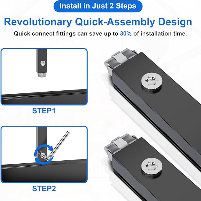 WKM 5.8x9.2 FT Greenhouse for Outdoors, Quick-fit Structure Green House with Window for Ventilation, Aluminum Greenhouse for Garden Backyard, Black