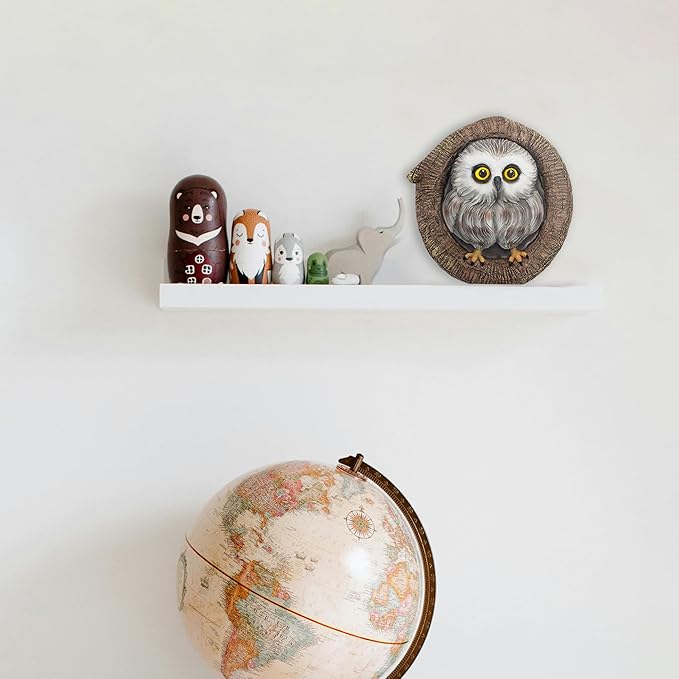 Baby Owl Resin Tree Faces, Whimsical Owlet Hugger Sculpture, Outdoor Garden Ornament for Yard Lawn Patio Porch, Tree Decor Unique Garden Gift, Durable Waterproof Resin Statue