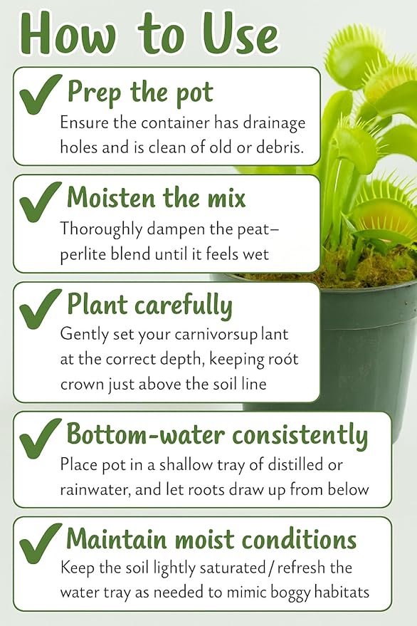 Sphagnum Moss Potting Mix for Carnivorous Plants - 20 Quart - Moss and Perlite Blend for Potting Venus Fly Traps, Sarracenia, Pitcher Plants (4 Bags of 5QT)