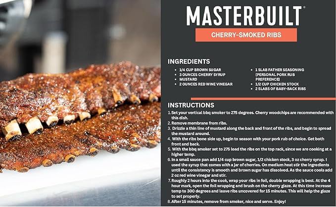 Masterbuilt®710 WiFi Digital Smoker, Vertical Design, 711 Cooking Sq. Inches, 4 Chrome Coated Smoking Racks, Wood Chip Loader, Electric Fuel Source to Plug in and Start Cooking, Black Model MB20070924