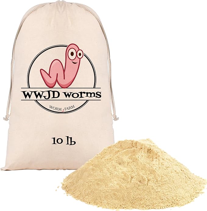 Food for Worms - Mineral-Rich Earthworm Chow, Boosts Composting Efficiency and Promotes Healthy Worms - Nutrient Blend Worm Food for Nightcrawlers & Red Wigglers, 10 Pound