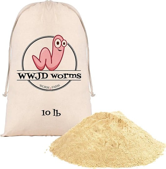 Food for Worms - Mineral-Rich Earthworm Chow, Boosts Composting Efficiency and Promotes Healthy Worms - Nutrient Blend Worm Food for Nightcrawlers & Red Wigglers, 10 Pound