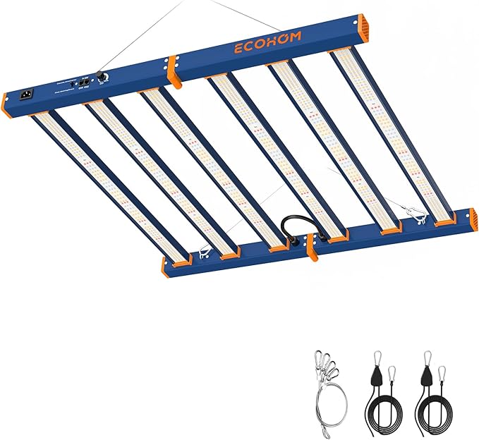 LED Grow Light, 500W Grow Lights for Indoor Plants, Full Spectrum Growing Light Plant Foldable & Hanging Growing Lamps, Daisy Chain Dimmable Grow Lamp, Commercial for 4x4ft Coverage in Grow Tent