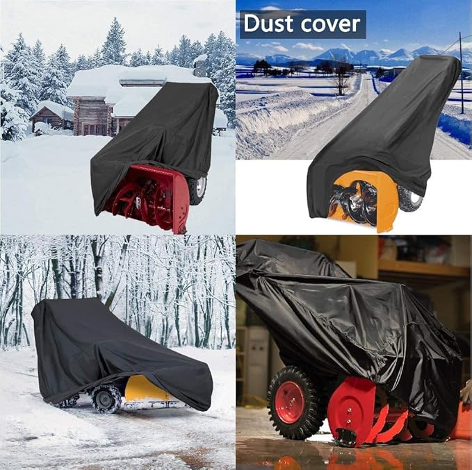 Snow Thrower Cover UCARE Dustproof Waterproof Snow Blower Covers for Most Electric Two-Stage Snow Throwers (M: 47.24x31.89x40.16in/ 120x81x102cm)