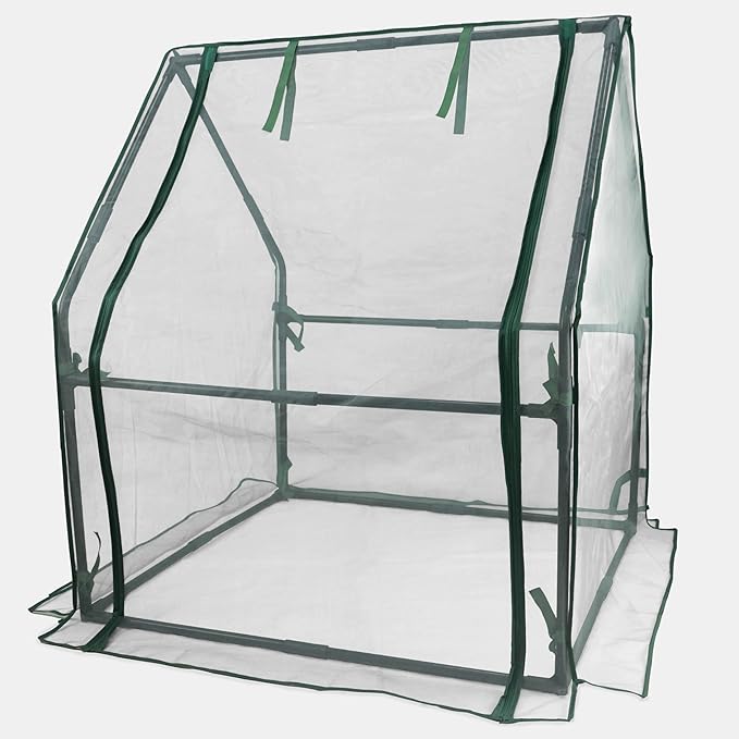 Gardzen Mini Greenhouse with Mesh Cover, Portable Outdoor Greenhouse, Enhanced Ventilation, Ideal for Spring, Summer & Fall 36.2"(L) x36.2(W) x42.5(H)
