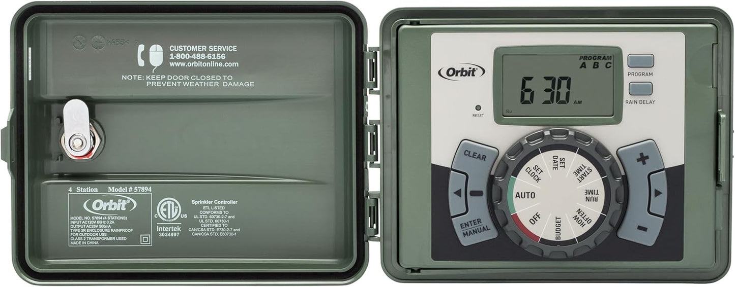 Orbit 57899 9-Station Outdoor Swing Panel Sprinkler System Timer