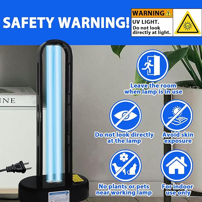 BAIMNOCM 3 Pack 38W UV Light Sanitizer, UVC Germicidal Lamp with Remote Control, UV Disinfection Light Bulb for Basement/Bedroom/Kitchen (2 Ozone Free + 1 Ozone)