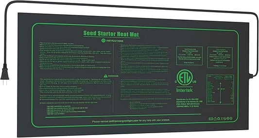 iPower Waterproof Seedling Heat Mat 10" x 20", ETL Certified Durable Germination Heating Pad, for Seed Starting Propagation