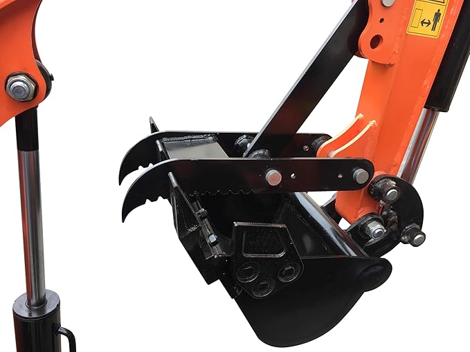 2000lbs Mini Excavator Small Excavator with Backhoe Thumb for Garden, Farm, Park, Road Micro Trench Digger Crawler, Gasoline EPA