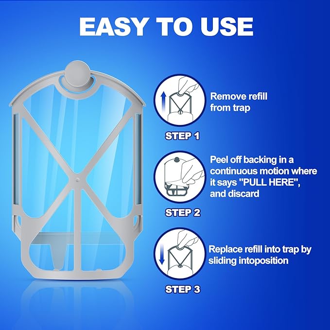 Bigear Refill Cartridges Kit Compatible with Zevo Plug-in Light Refill M364 M364A and Max, 16 Pack Upgraded High-Stick Replacement Refill Cartridge for Plug-in Light M364 and Max, 100% Fit