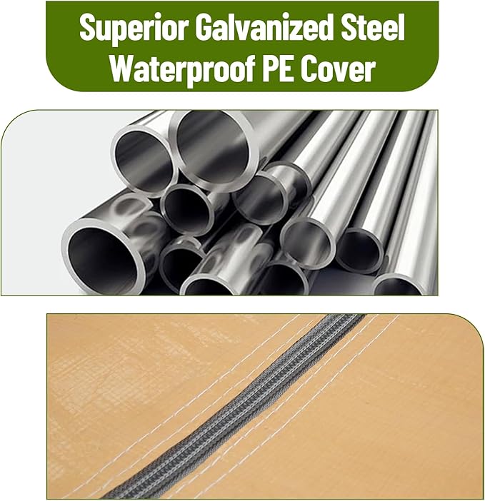 10 X 20FT Heavy Duty Carport, Portable Garage with Roll-Up Windows,Removable Sidewalls & Doors, Outdoor Tent Garage for Car,Truck,Boat