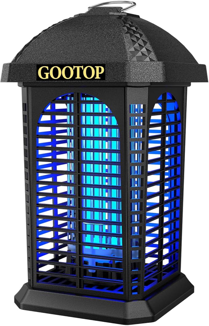 Bug Zapper Outdoor, 4200V Electric Mosquito Zapper, Bug Zapper Outdoor, Fly Traps, Fly Zapper, Mosquito Killer Indoor 3 Prong Plug, 90-130V, ABS Plastic Outer