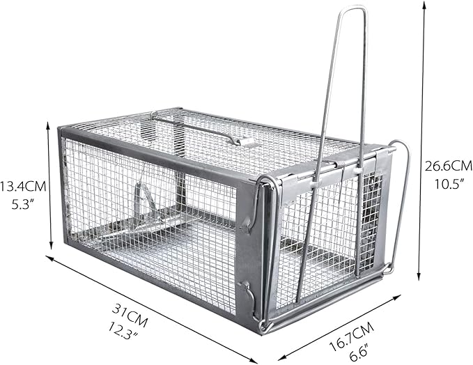 Gingbau 2-Pack Rat Traps Humane Live Chipmunk Cage Traps