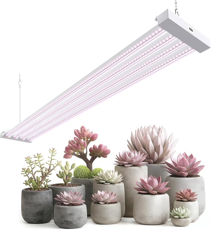 Barrina TX-L63 3FT LED Grow Light, 63W, 4 Panels Wider Coverage, Full Spectrum, High PPFD, Super Bright, Linkable, Hanging Fixture, Plant Stand with Grow Light for Indoor, Vegetable, Seeding, 1 Pack