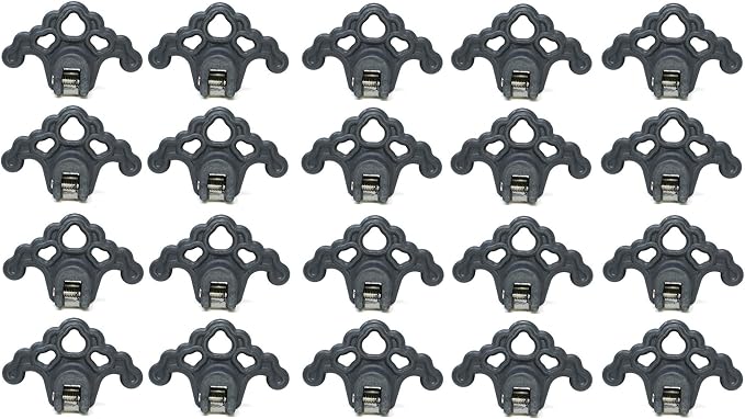 JSP Manufacturing Plastic Roof Ice Guard Snow Guard Snow Stops for Standing Seam Metal Roofing - Multi-Color/Multi-Pack Listing (20, Grey)