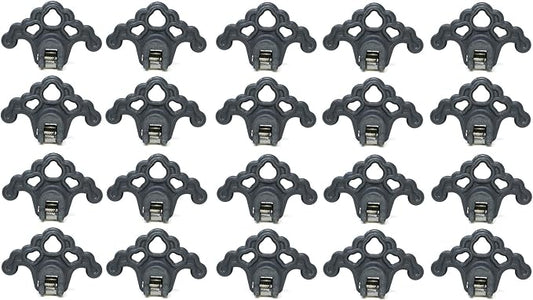 JSP Manufacturing Plastic Roof Ice Guard Snow Guard Snow Stops for Standing Seam Metal Roofing - Multi-Color/Multi-Pack Listing (20, Grey)