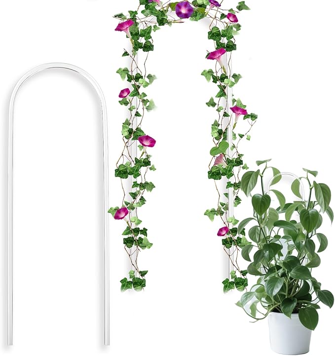 2PCS Clear U-Shaped Clear Acrylic Trellis, Plant Support Hoya Trellis for Climbing Plants Indoor, U-Shaped Acrylic Planting Trelliings for Potted Plants,Climbing Plantings,Plant Supports