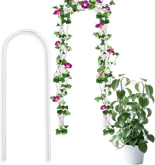 2PCS Clear U-Shaped Clear Acrylic Trellis, Plant Support Hoya Trellis for Climbing Plants Indoor, U-Shaped Acrylic Planting Trelliings for Potted Plants,Climbing Plantings,Plant Supports