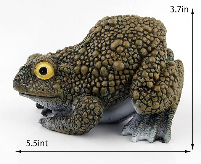 Resin Frog Toad Statues Garden Sculptures, Yard Art Decorations for Outdoor Gardens, Patios, Lawns, Floating Pond Figurine