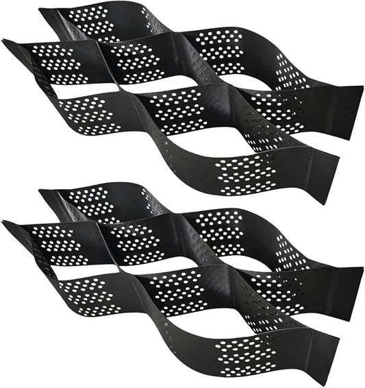 Ground Grid Black Base Grid, Durable Ground Reinforcement for Gardens Yards Pathways Slopes, Parking Landscaping (25x8Ft x 2Inch)