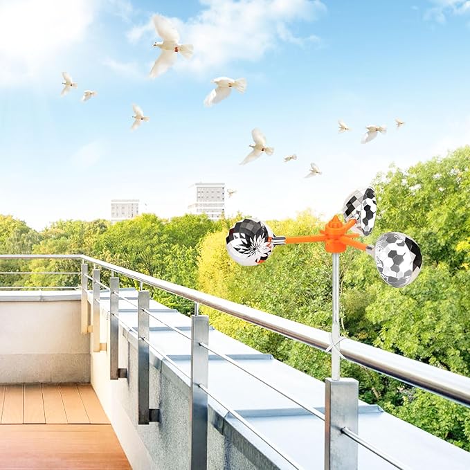 Birds Reflect Deterrent Visual Bird Scarer Deterrent Devices Outdoor Bird Control for Seagull Pigeon Harmless Device to Keep Birds Away from Your Farm Boat (Orange)
