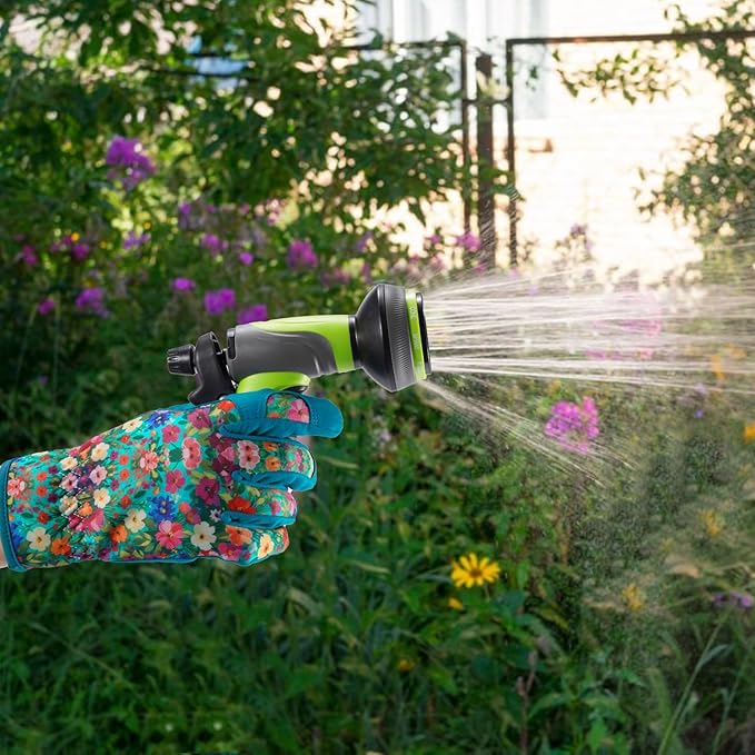 Gardening Gloves for Women, Printed Touchscreen Garden Gloves with Grip, Thorn-Proof Puncture-Resistant Work Gloves