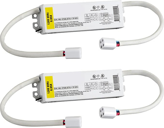 Replacement for Keystone KTEB-2C72-1-TP-WS 2 Lamp Circline Electronic Fluorescent Ballast with Normal Light Output | 120V Input with Rapid Start Operation | 0.80 Ballast Factor, UL-Approved |Pack of 2