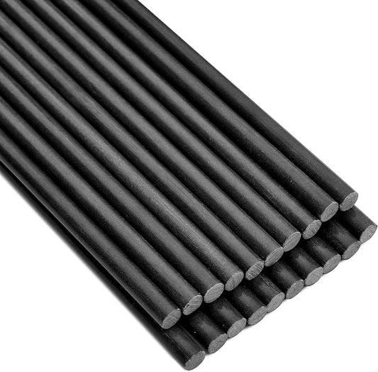 Garden Stakes 48 inch 20 Pack 0.27" Dia Solid Glassfiber Plant Support Rod Tomato Trellis Stakes (Black)