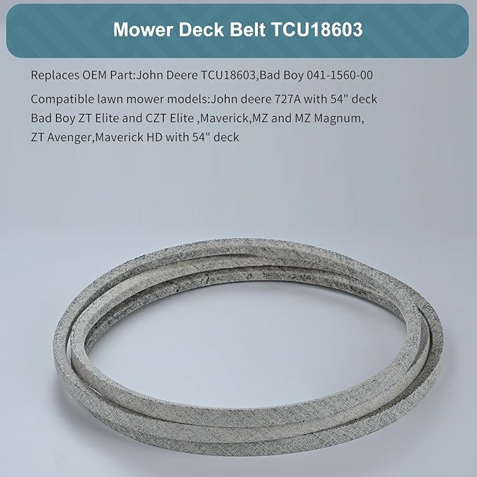 5/8 x 156'' Deck Belt for 041-1560-00 Bad Boy 54 Inch ZT Elite Maverick HD MZ Magnum CZT 54 Inch Decks 041156000, TCU18603, Kevlar Mower Belt (041-1560-00)