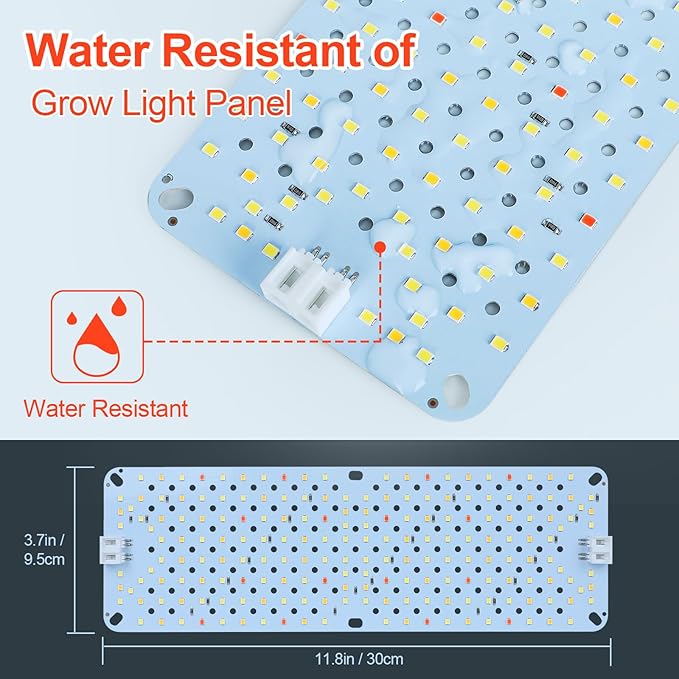 FECiDA 6Pack Grow Lights for Seed Starting, 2025 60W Flat Grow Light Panels for Shelves, Under Cabinet/Counter, Greenhouse, Indoor Plants, 4,8,12 Hr Timer, Free Linking