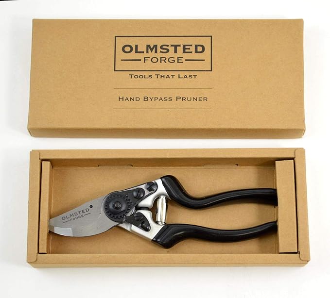 Olmsted Forge Hand Bypass Pruner with High Carbon Steel Blade
