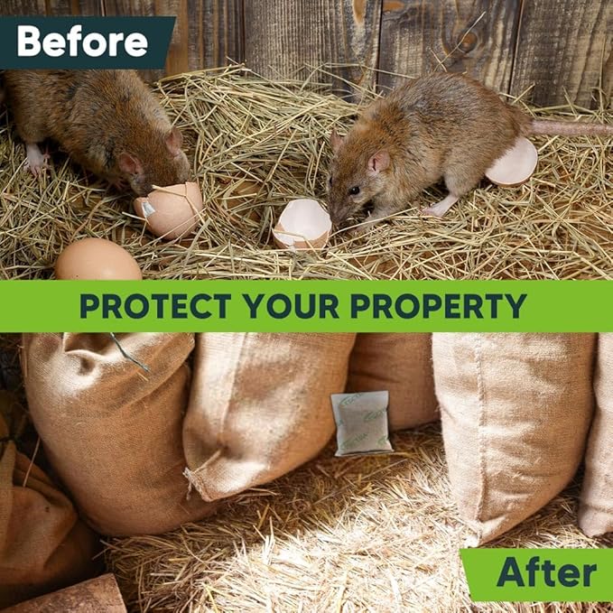 Rodent Repellent Pouches, Rat Repellent, Mouse Repellant, Natural Mice Repellant Indoor, Peppermint Oil to Repel Mice and Rats,Rat Deterrent, Keep Mice Away, Powerfully&Effectively-12P