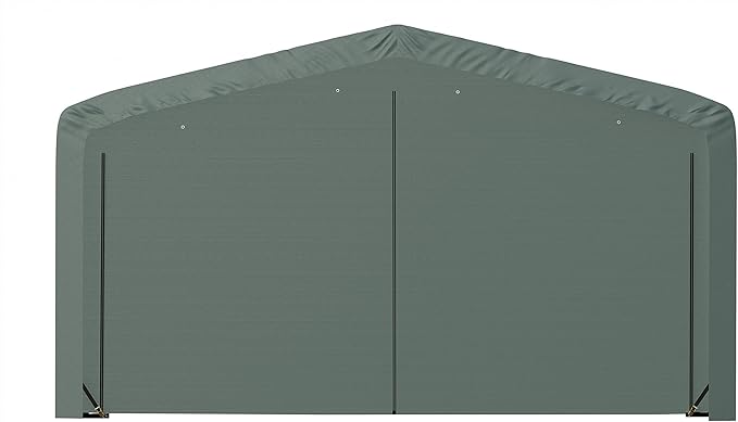 ShelterLogic ShelterTube Garage & Storage Shelter, 20' x 32' x 12' Heavy-Duty Steel Frame Wind and Snow-Load Rated Enclosure, Green